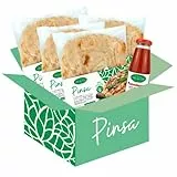Valle del Crati Pinsa Box con 8 Basi Pinsa Precotte e Salsa di Pomodoro | Pinsa Pronta in 5 Minuti, Lunga Lievitazione, Prodotta in Calabria , Basi Pinsa Artigianali da 250 grammi c.a.