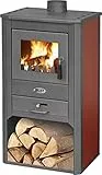 Blist - Stufa a legna 9 kw colore Bordeaux
