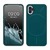 kwmobile Custodia Compatibile con Nothing Phone (1) Cover - Back Case per Smartphone in Silicone TPU - Protezione Gommata - petrolio matt