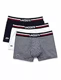 Lacoste 5H3413 Boxer, Marine/Blanc, M (Pacco da 3) Uomo