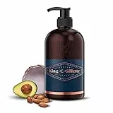 King C. Gillette Shampoo per barba da uomo (350 ml) con acqua di cocco, olio di argan e olio di avocado per la cura della barba ideale, regalo per uomini