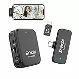 SYNCO Microfono Wireless Smartphone, G1TL 2,4 GHz Micro Lavalier Lightning [Certificato Apple MFi] e Type C con 9 Effetti Vocali Creativi per iPhone iPad Telefono Android Laptop Tablet