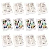 GLAITC 12 pezzi Scatole per macaron, Scatole da forno da dessert con finestra trasparente contenitore macaron Scatole da forno per biscotti dolci Ciambella Cupcakes Ciambella Muffins (10 cavity)
