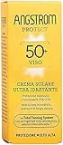 Angstrom Crema Solare Viso per un'Abbronzatura Ottima, Protezione Viso 50+ Abbronzante con Azione Ultra Idratante, Nutriente e Duratura, Indicata per Pelli Sensibili, 50 ml
