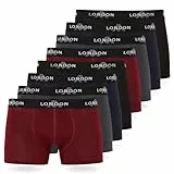 FM London (confezione da 4/8), boxer da uomo, Hipsters Uomo, Colori scuri assortiti (8 pezzi), L