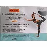 Guam - Leggings MASSAGGIANTE Sport Colore Nero con ALGHE Marine (XS/S (38-40))