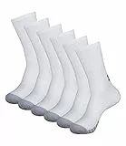 Under Armour - 6 paia di calze sportive unisex HeatGear Crew bianco 42-47