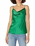 The Drop Christy Cowl - Maglia Elasticizzata In Seta da Donna, Verde Smeraldo, XS