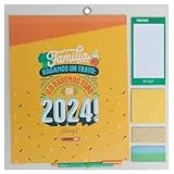 Mr.Wonderful Calendario da parete magnetico familiare 2024, daremo tutto nel 2024, 34 x 35 x 0,5