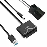 Adattatore USB 3.0 a SATA per HDD/SSD da 2,5'/3,5', BENFEI USB 3.0 a SATA III Hard Disk Adapter con adattatore di alimentazione 12V/2A