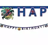 Procos- Ghirlanda Happy Birthday di Spiderman, 2 mt, Taglia Unica, Multicolore, PR86856