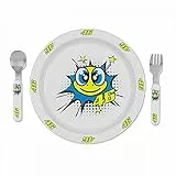 Valentino Rossi Baby set meal Classic Pop Art,Unisex,One Size,Bianco