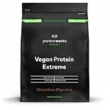 Protein Works - Proteina Vegana Extreme In Polvere - 100% a Base Vegetale - 5 Fonti Proteiche ​​- Vitamine e Minerali Aggiunti - 7 Agitare - Biscotto Digestive Al Cioccolato - 500g