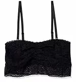 Iris & Lilly Reggiseno a Fascia in Pizzo Donna, Pacco da 2, Nero/Bianco, 44