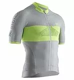 X-Bionic Invent 4.0 - Maglia Ciclismo Uomo - Abbigliamento Ciclismo Professionale - Maglietta Manica Corta con Cerniera Estiva e Invernale, Grigio, L