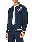 Superdry Nylon Varsity Jacket Giacca, Eclipse Navy, M Uomo