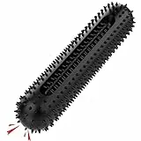 PETIZER giocattolo da masticare per cani, usato per masticare cani duri, giocattolo per cani al sapore di manzo, giocattolo per cani per la pulizia dei denti in nylon (nero)