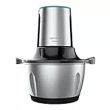 Cecotec Tritatutto elettrico ChopBeat 1500 TitanBlack Steel 600 W, 4 lame in titanio nero, ciotola in acciaio inox da 1,5 l e 2 velocità (Coppa d'acciaio)