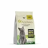 Applaws Natural Complete Grain Free Cibo Secco per Gatti Anziani al Pollo, Sacchetto Richiudibile da 400g