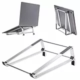 QUALITY LIFE Rialzo Pc Portatile Supporto Laptop 10-17,3' | Sostegno In Alluminio | Stand Da Scrivania | Tavolino Notebook | Leggio Da Letto