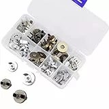 DESON Bottoni Magnetici per Borse, 20 Set 14mm e 18mm Snap Magnetico Metallico per Fai da Te Artigianale Cucito Fermaglio per Artigianato Borse e Abiti in Pelle