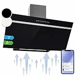 Klarstein Cappa Aspirante 90 cm, Cappa Cucina 90 cm con Aspirazione Smart e Filtro Anti Grasso Lavabile, Flusso d'Aria 514m³/h, LED RGB, IoT/Wi-Fi, Cappa Incasso Filtrante per Cucina Classe A++