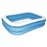 Bestway - Piscina gonfiabile blu rettangolare deluxe, 211 x 132 x 46 cm