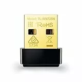 TP-Link TL-WN725N Adattatore USB Scheda di Rete, Wireless N 150Mbps, 2.4GHz, 1 Antenne Interne, Porta USB 2.0, Nano Size, Installazione Semplice, Windows 11/10/8.1/8/7/XP, Mac OS, Linux