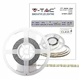 V-TAC Striscia Led da Interno SMD 2835 17W - 5 Metri - Striscia LED Adesiva per Casa, Cucina, Camera, Ambienti Interni - Luce Bianca Calda 3000k - Strisce LED Alta Luminosità - 12 Volt