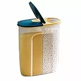 DUOHERESHUI Contenitori Ermetici per Alimenti, Plastica per Cereali, Contenitori Alimentari, 2.5L Barattoli Pasta Ermetici, Senza BPA Contenitori, con Coperchio, per Cereali, Farina, Cornflakes (Blu)