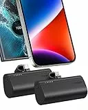 VEGER Power Bank 5000mAh 2-Pezzi, 20W PD Caricabatterie Portatile Ricarica Rapida, Batteria Esterna Piccolo compatibile con iPhone e USB C Cellulare