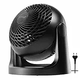 Woozoo, Ventilatore da tavolo silenzioso, potente e portatile, 23m², Portata 15 m, Inclinazione verticale a 360°, Camera da letto - Woozoo PCF-HE18 - Nero