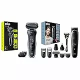 Braun Serie 5 Rasoio Elettrico Barba Accessorio Regolabarba Incluso, Con Lame Flessibili, Tecnologia AutoSense E EasyClean & Regolabarba Tagliacapelli Uomo Rasoio Incluso, Rifinitore Barba