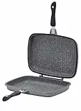 Aeternum Grill Doppia multifunzione (Double Grill) Petravera 32x24 cm, alluminio
