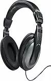 Hama Cuffie per TV via cavo, cavo lungo 6 m, controllo del volume, nero