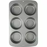 PME CSB109 Teglia Antiaderente, Carbonio, Grigio, 6 Muffin Grandi