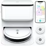 yeedi Robot Aspirapolvere Lavapavimenti con Mappatura, Base di Lavaggio, Spazza, Aspira, Lava e Asciuga 4-in-1, Aspirazione 2500Pa, Rilevamento della Moquette, 180min di Funzionamento