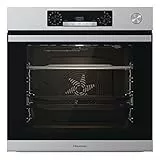 Hisense BSA66226AX, Forno Multifunzione Termoventilato con Generatore di Vapore, Cavità XXL 77L, Pulizia Acqua Cleaning, 13 Funzioni di Cottura, Cottura Combinata a Vapore, Funzione Pizza 300 °C
