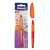 Pelikan Erase 2.0, Penna Cancellabile Ergonomica Roller, Inchiostro Rosso, per Destrimani e Mancini, Penne Cancellabili per la Scuola, Punta M Indeformabile, Refill Rosso Incluso, Ricaricabile