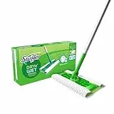 Swiffer Sweeper Dry + Wet Kit di pulizia per pavimenti multiuso con panni resistenti, include 1 mocio, 19 ricariche