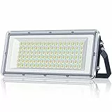 YIQIBRO Faretto LED da Esterno 100W, IP67 Impermeabile Faro LED da Esterno, 10000LM 7000K Bianco Freddo Proiettori per Esterni, Luci da Esterno Per Terrazza, Giardino, Garage, Fabbrica, Stadio, Piazza