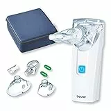 Beurer Aerosol IH 55 A Membrana Oscillante Con Funzione Di Autopulizia, Bianco, 14,6x5,1x8,5 cm; 228 grammi, Portatile e Silenzioso, inalatore per il trattamento delle malattie delle vie respiratorie