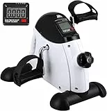 Mini Cyclette da Casa, Esercitatori Pedaliera Cyclette Fitness per Braccia e Gambe Pedaliera Regolabile Digitale Mani e Piedi Pedale con LCD Display