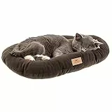 Ferplast Cuscino Lettino per Cani e Gatti RELAX MICROFLEECE 45/2 Imbottito Soffice Micropile Lavabile Grigio, 43 x 30 x cm