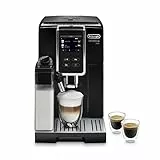 De'Longhi Dinamica Plus Macchina Automatica per caffè in chicchi , 'LatteCrema' System, Tecnologia 'Smart One Touch' Schermo 'FullTouch', Funzione 'MY', Ampia gamma di ricette, ECAM 370.70.B, Nero