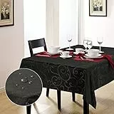 Lecwoll Tovaglia Impermeabile Tovaglia Rettangolare Lavabile in Unique Damascata Jacquard Tablecover, per Cucina, Ristorante, Moderna Feste e Banchetti
