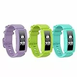 Ruentech Cinturino compatibile con Fitbit Ace 2 Activity Tracker Cinturino di ricambio in silicone compatibile con Fitbit Ace 2 Fitness Tracker (viola/blu mare/lime)