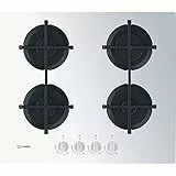 Piano cottura a gas Indesit: 4 fuochi - ING 61T/WH