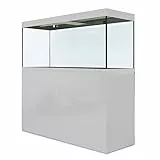Amtra Alux 330 Led White Combi - Acquario professionale in vetro da 330L con coperchio e mobile in legno, per pesci di acqua dolce e salata, kit riscaldatore filtro e pompa incluso, colore bianco