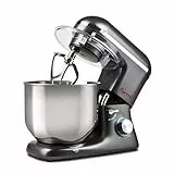Girmi IM46 Impastatrice Planetaria 'Gastronomo 8L', impasti fino a 3kg, 1400 W (1800 W Max), 8 Litri, 6 Velocità, Grigio Antracite